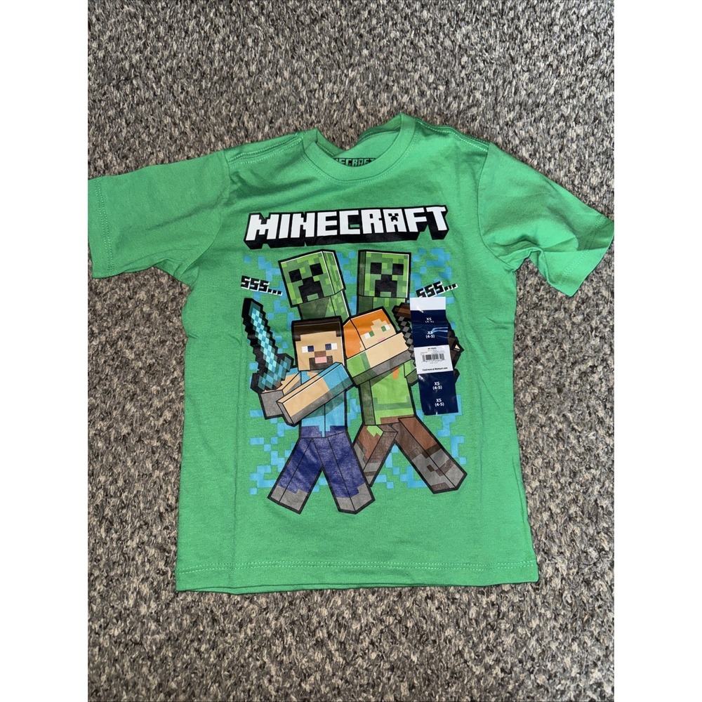 Minecraft Boys' Character Heads T-Shirt XS 4/5